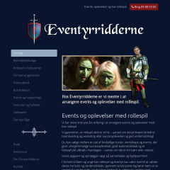 Skærmbillede af www.eventyrridderne.dk